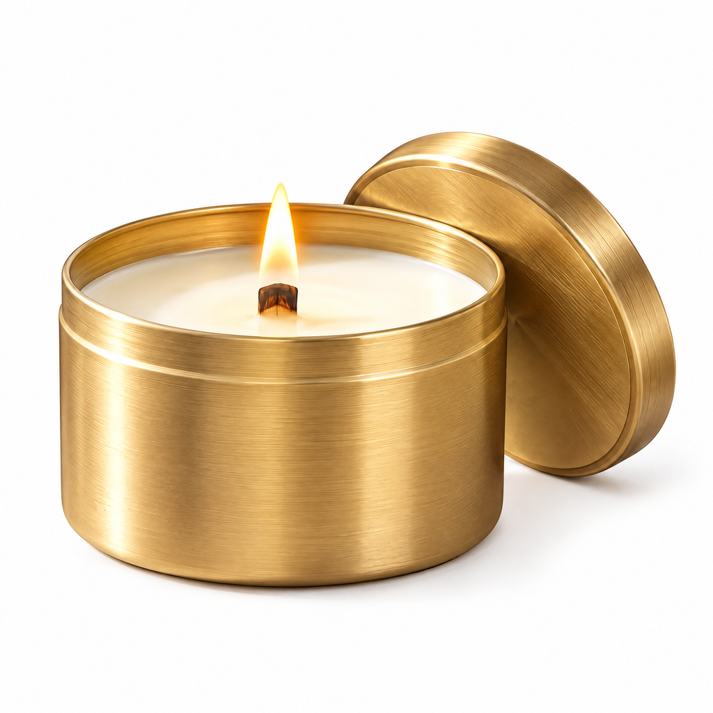 Brushed Brass Travel Soy Candle