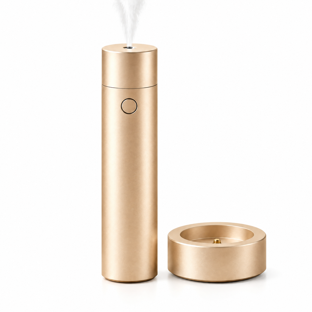 Portable Champagne Aluminum Aroma Diffuser