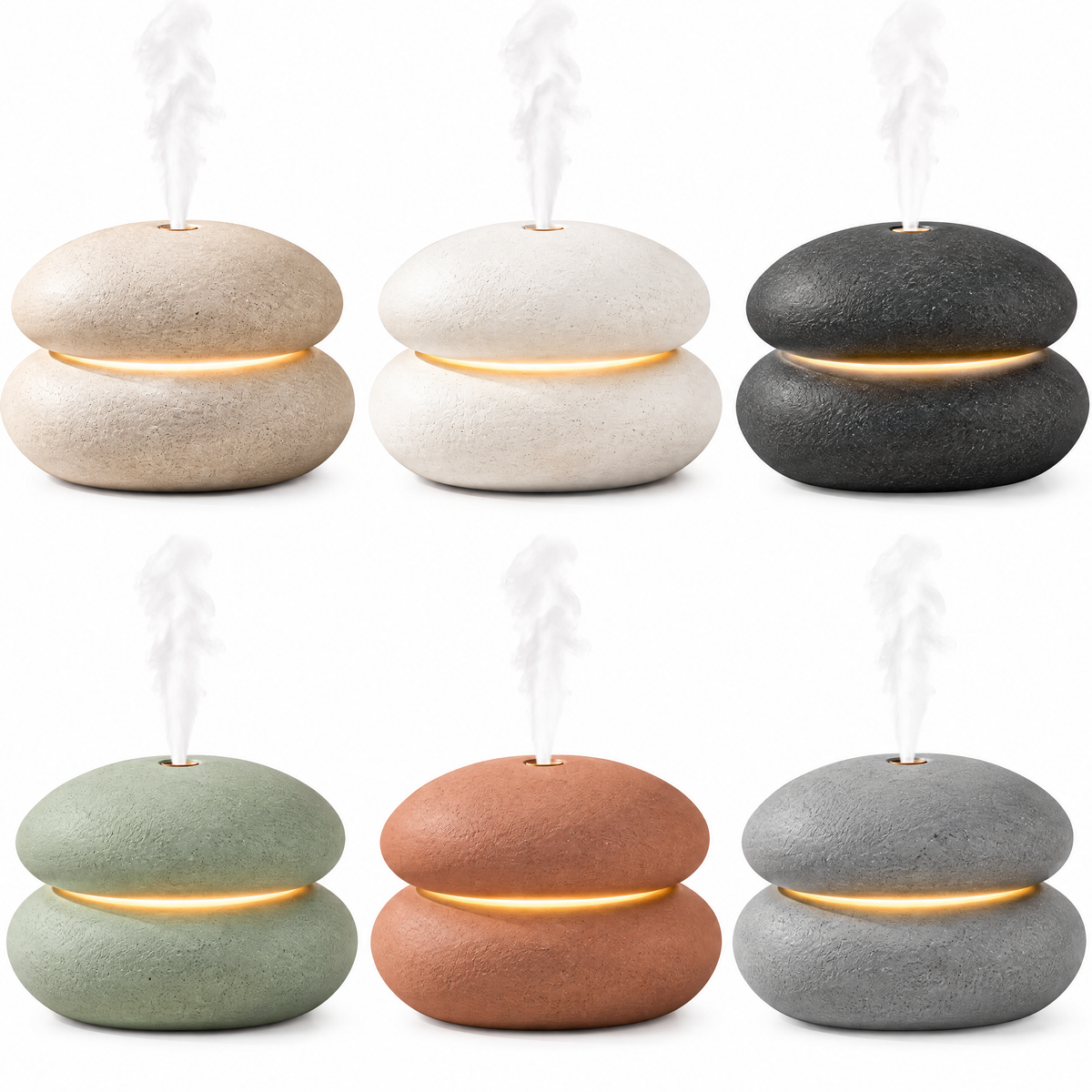 Stacked River Stone Ceramic Diffuser