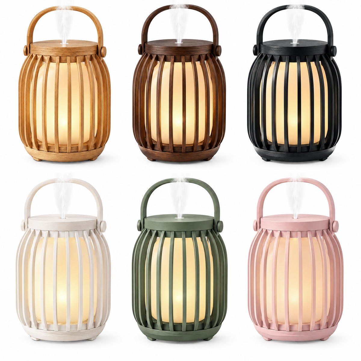 Wooden Lantern Ultrasonic Aroma Diffuser