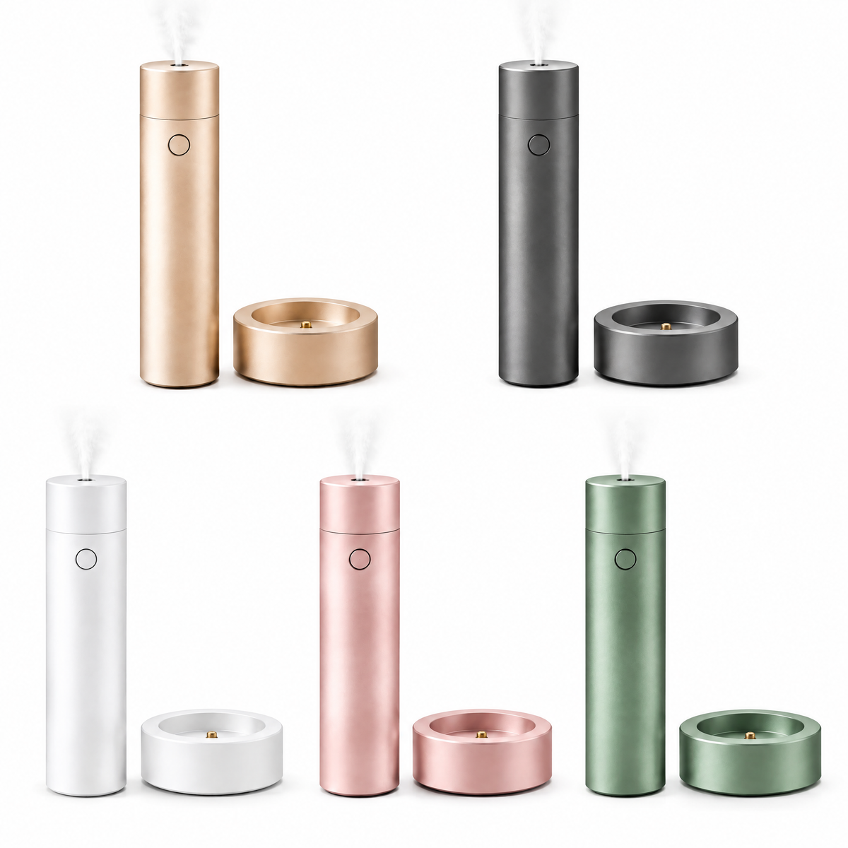 Portable Champagne Aluminum Aroma Diffuser